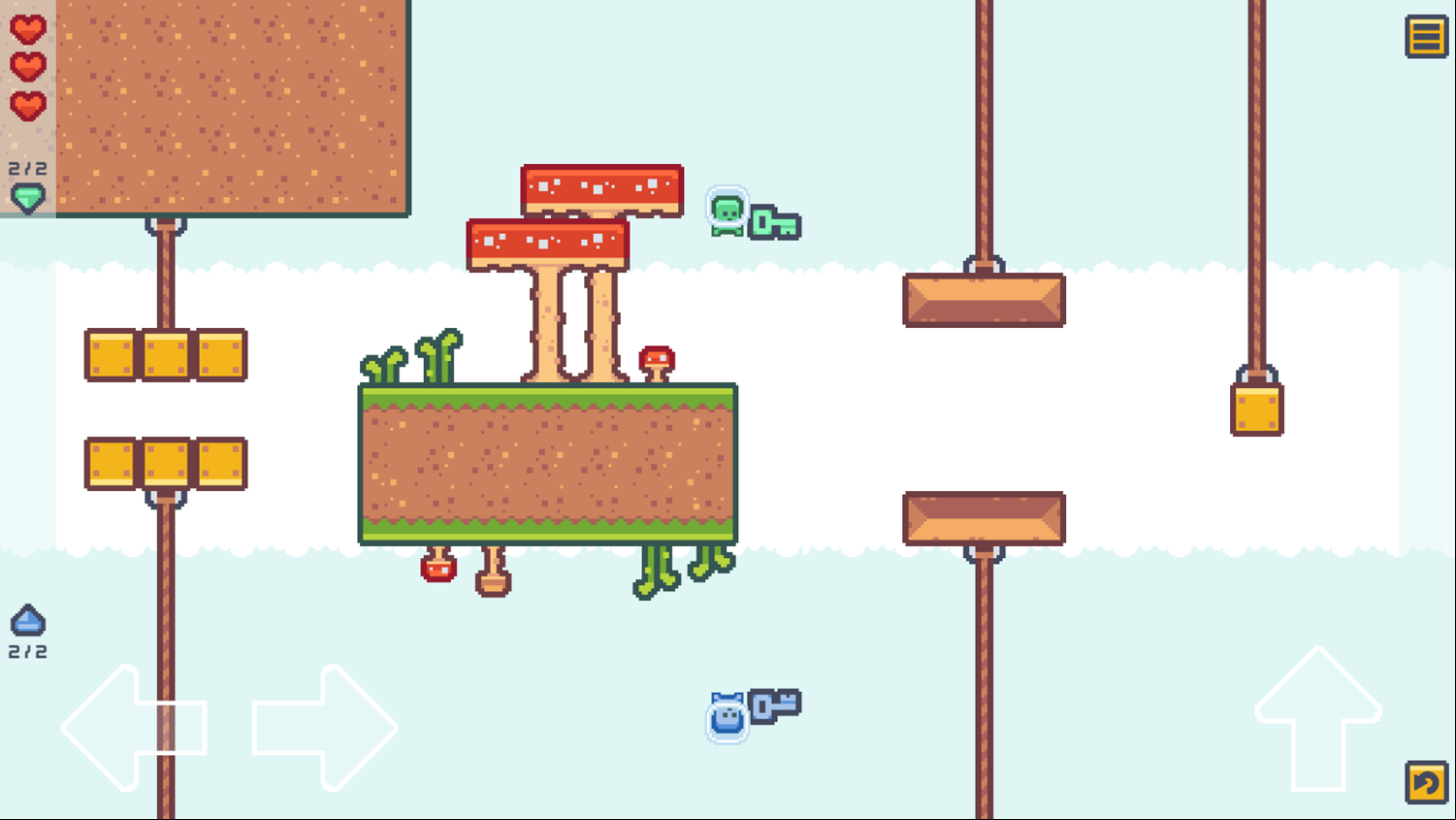 Two Aliens Adventure Platforming Screenshot.
