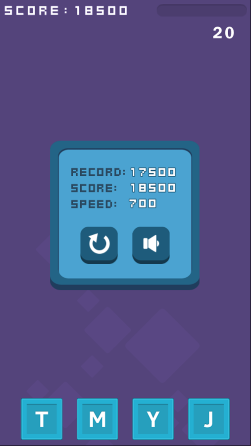 Type Fast Game Over Screenshot.