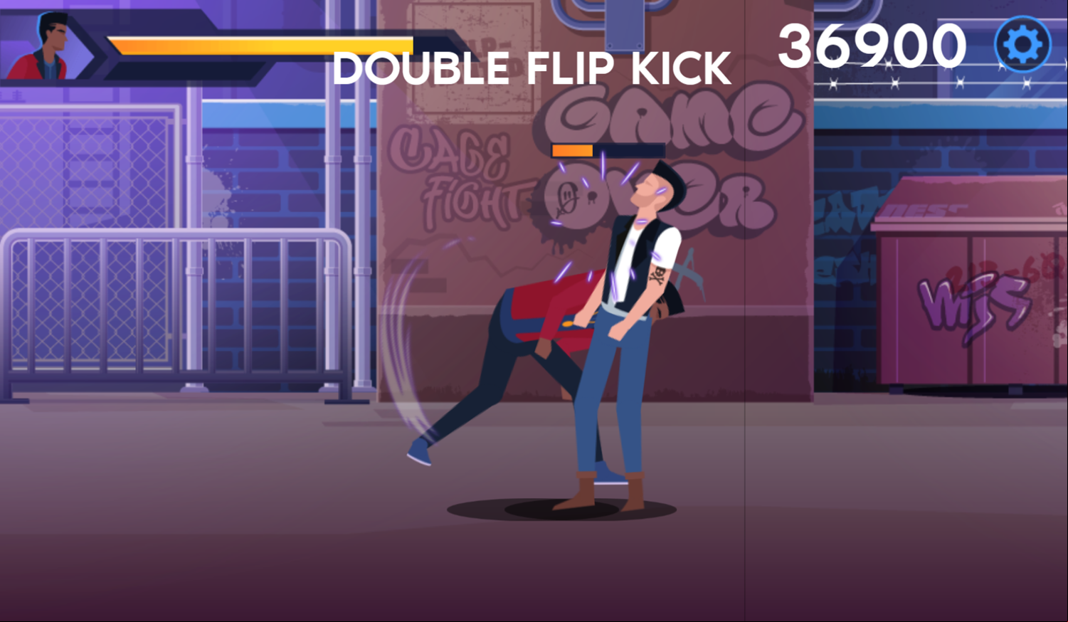 Typing Fighter Game Special Skill Screenshot.