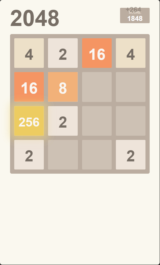 Ultimate 2048 Game Play Screenshot.