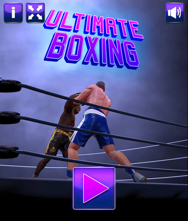 Ultimate Boxing Game Welcome Screenshot.