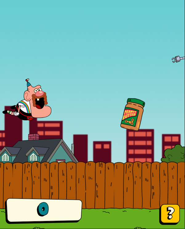 Uncle Grandpa Peanut Butter Flutter Game Start Screenshot.