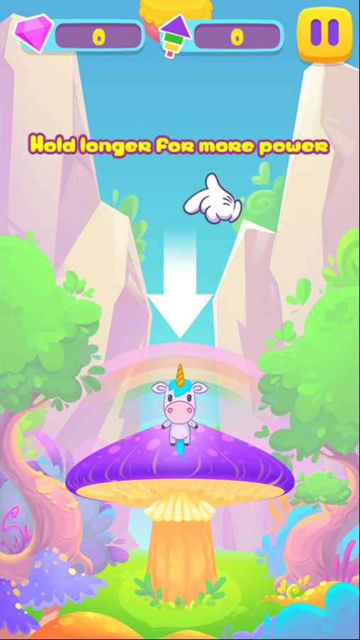 Unicorn Blast Game Start Screenshot.