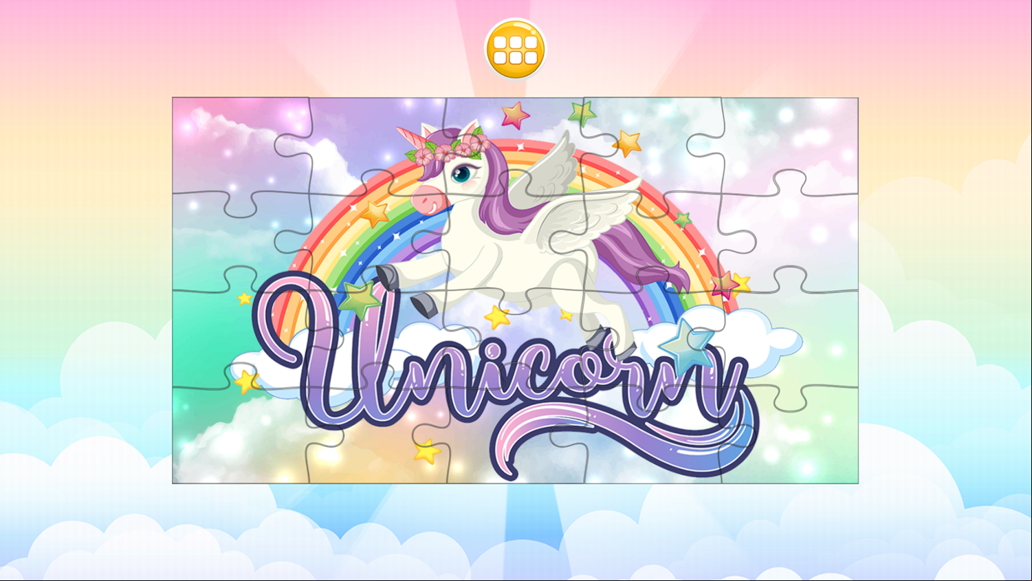 Unicorn Puzzle Game Finish Puzzle Screenshot.