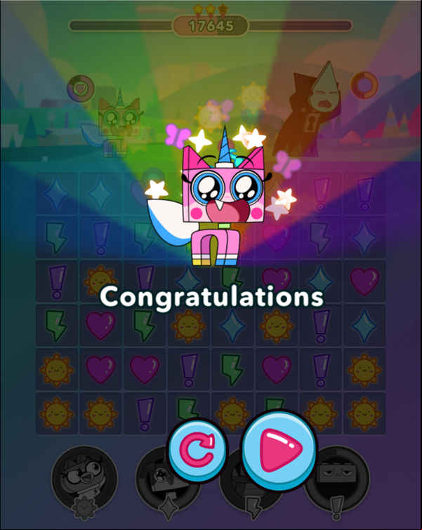 UniKitty Rainbow Rage Game End Screenshot.