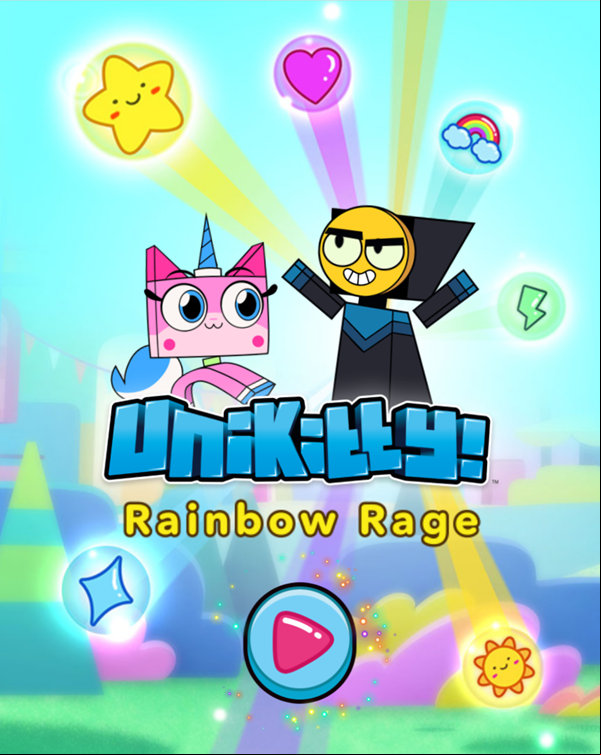 UniKitty Rainbow Rage Welcome Screen Screenshot.