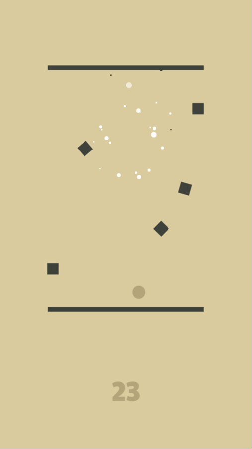 Unstable Squares Game Over Screenshot.