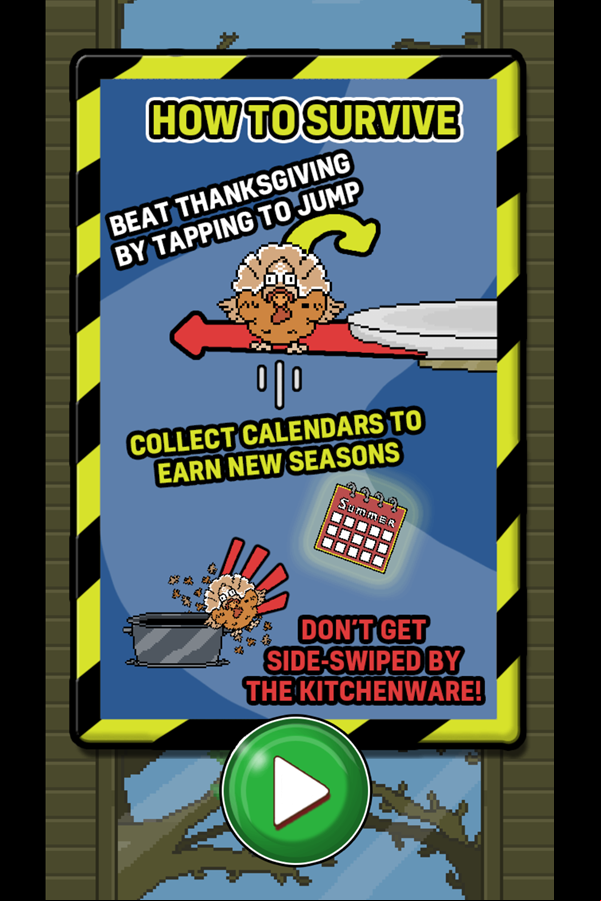 Untitled Turkey Game Welcome Screen Screenshot.