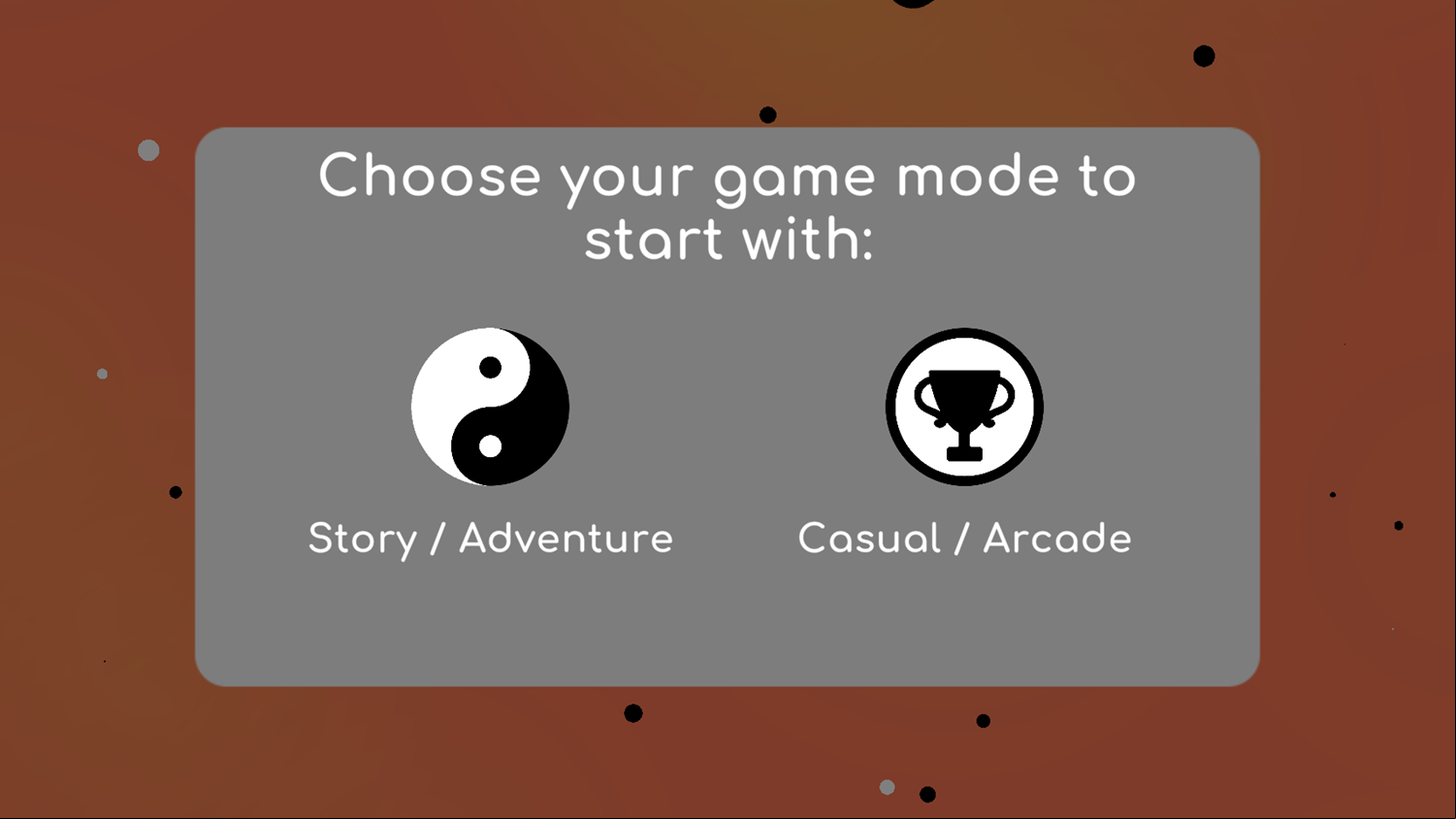 Unwanted Gray Game Choose Mode Screenshot.