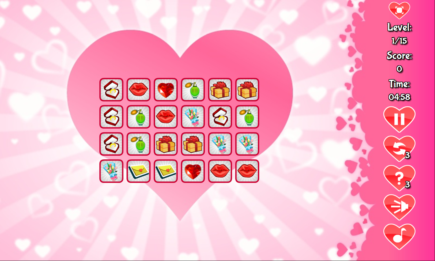 Valentine Link Game Start Screenshot.