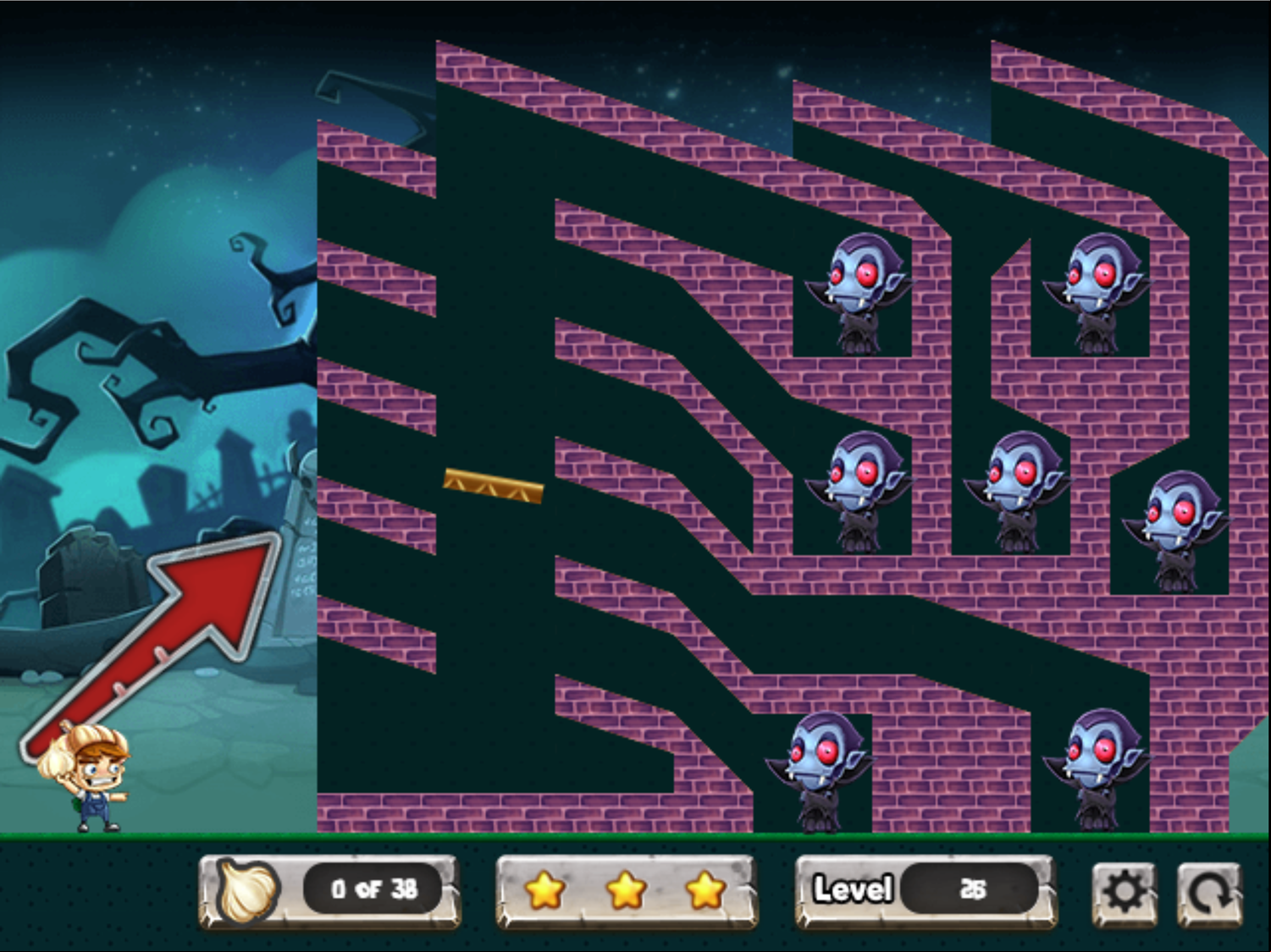 Vampires And Garlic Game Screenshot.