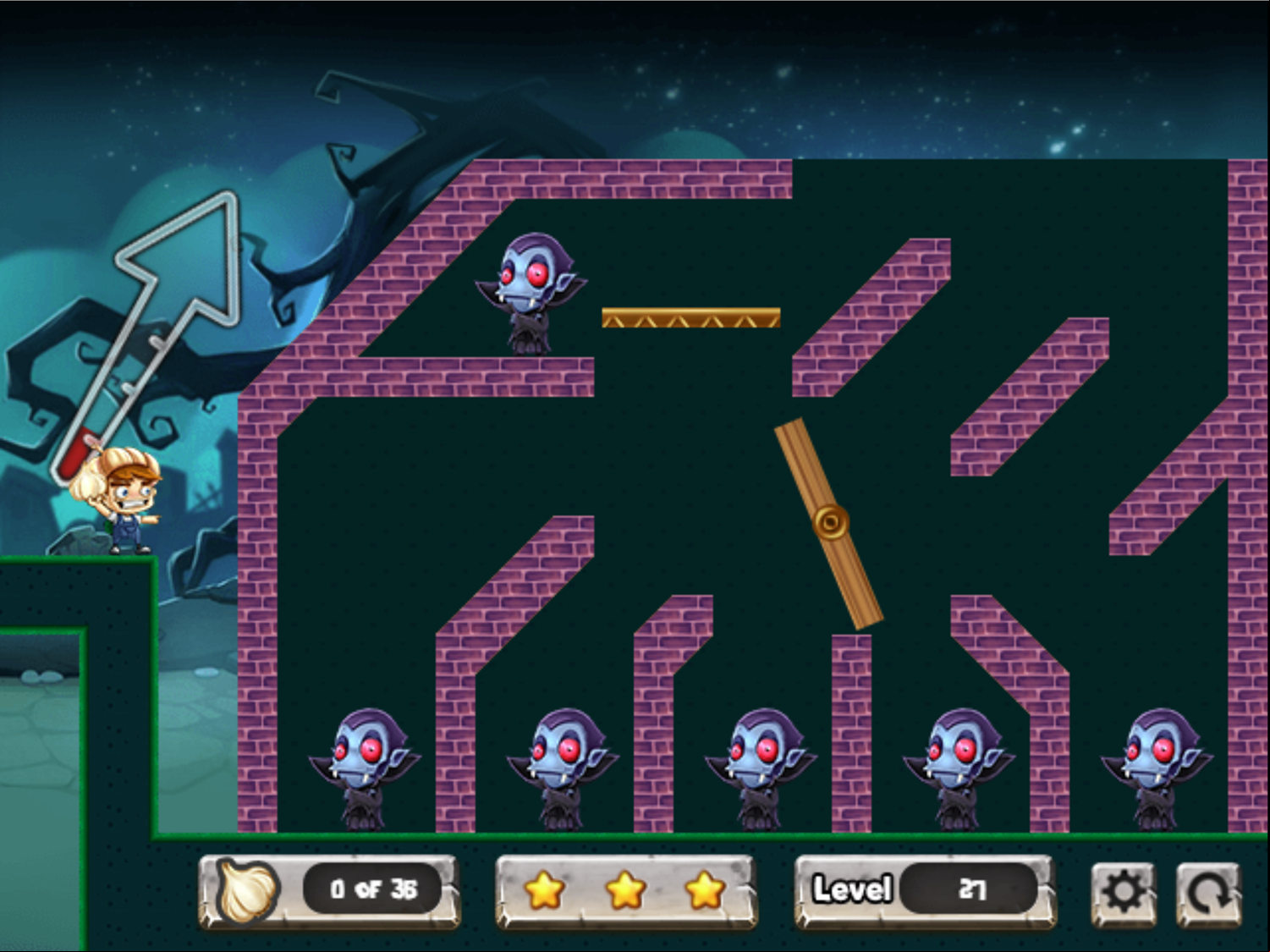 Vampires And Garlic Gameplay Screenshot.