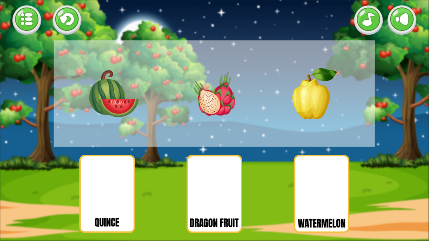 Vegetal Game Level Start Screenshot.