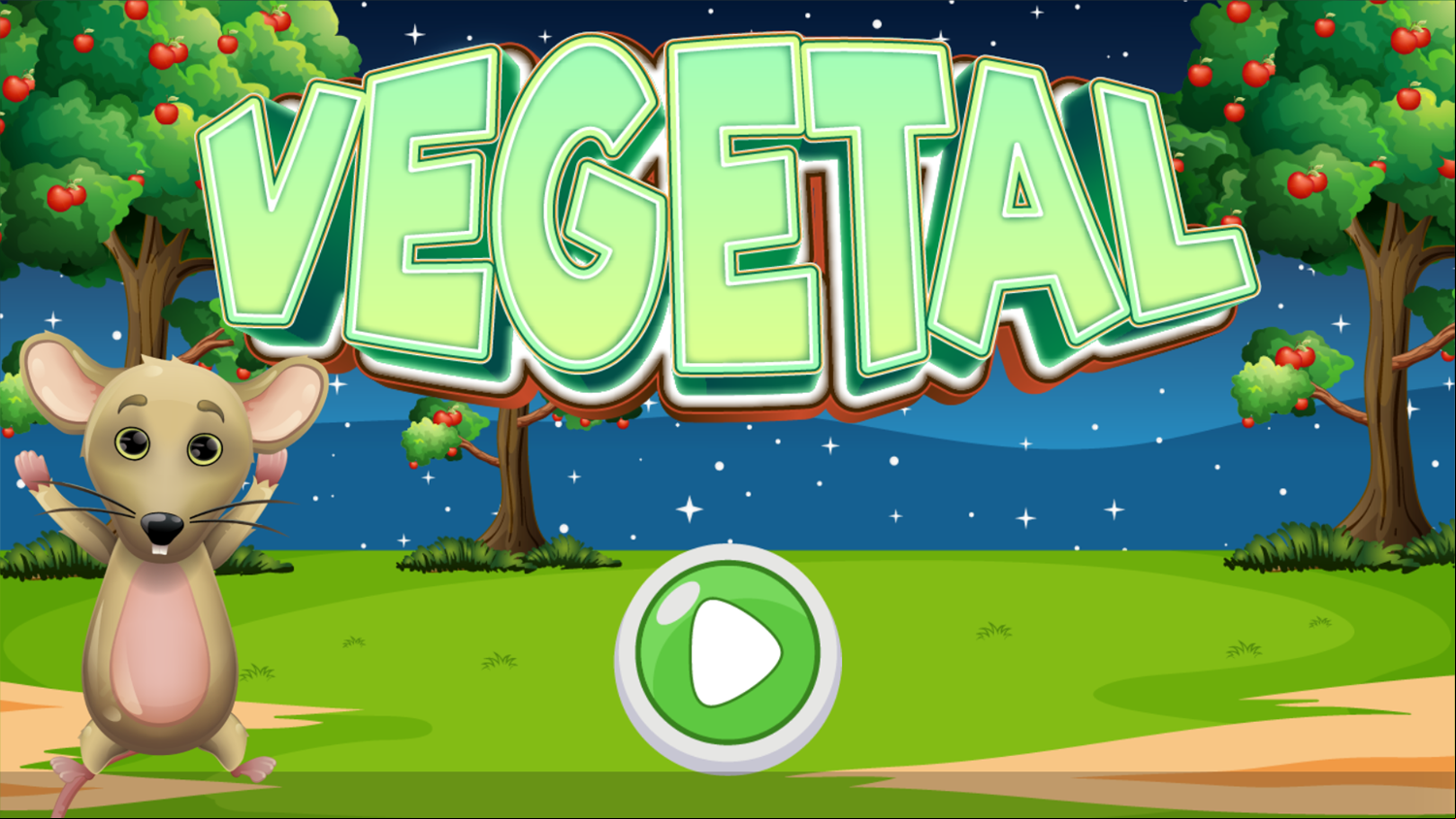 Vegetal Game Welcome Screen Screenshot.