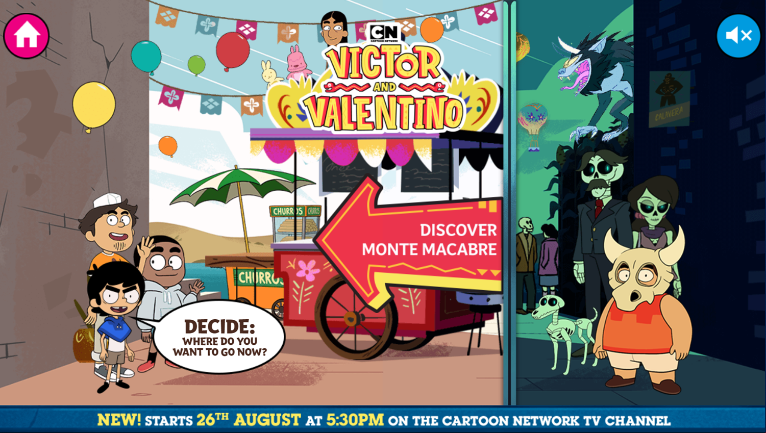 Victor and Valentino Mission to Monte Macabre Case Game Choose World Screenshot.