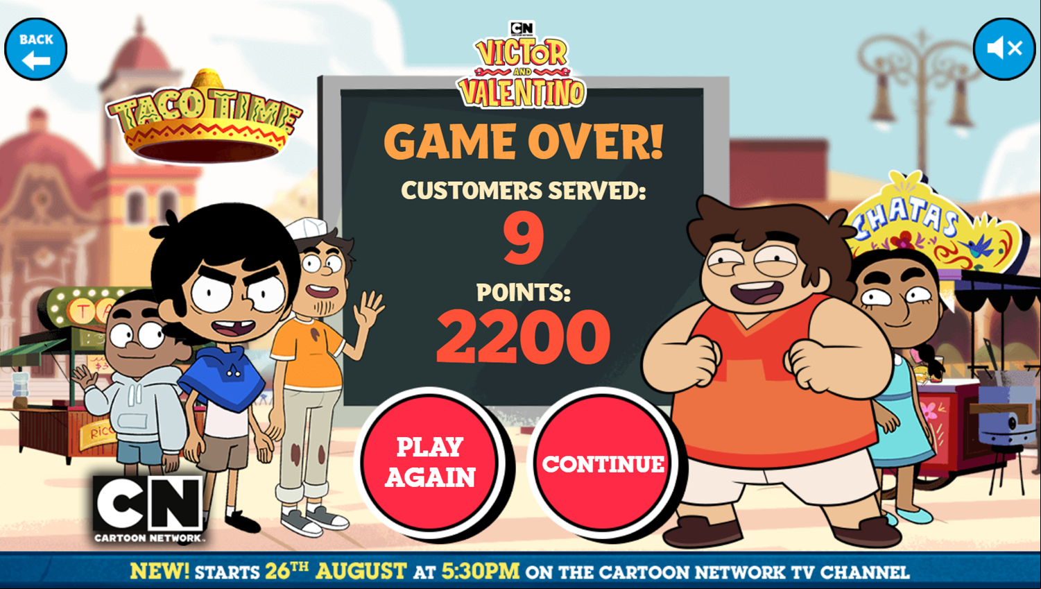 Victor and Valentino Mission to Monte Macabre Case Game Taco Time Score Screenshot.