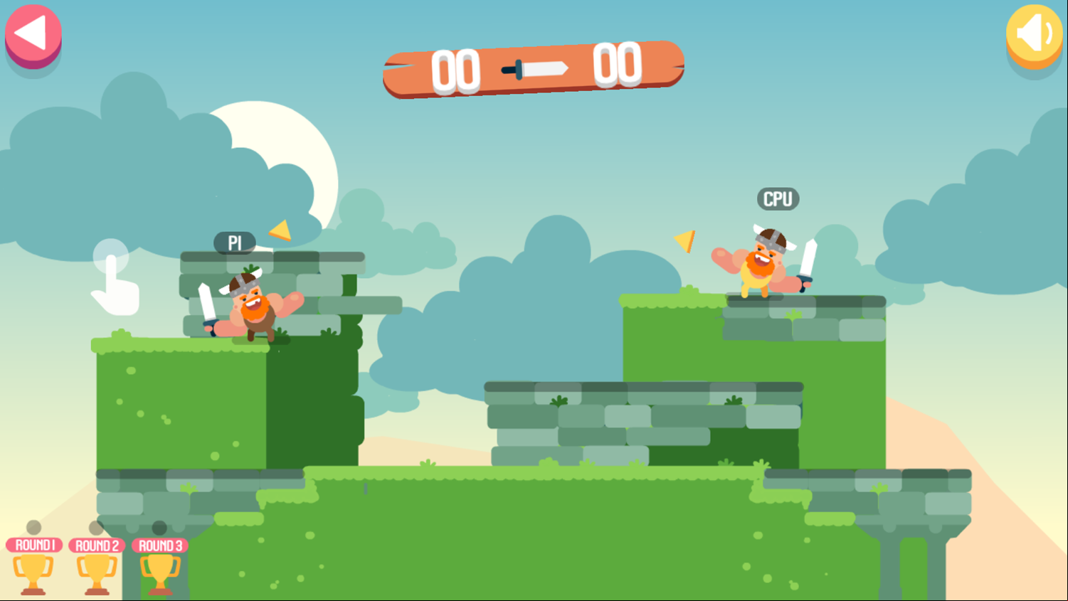 Viking Brawl Game Start Screenshot.