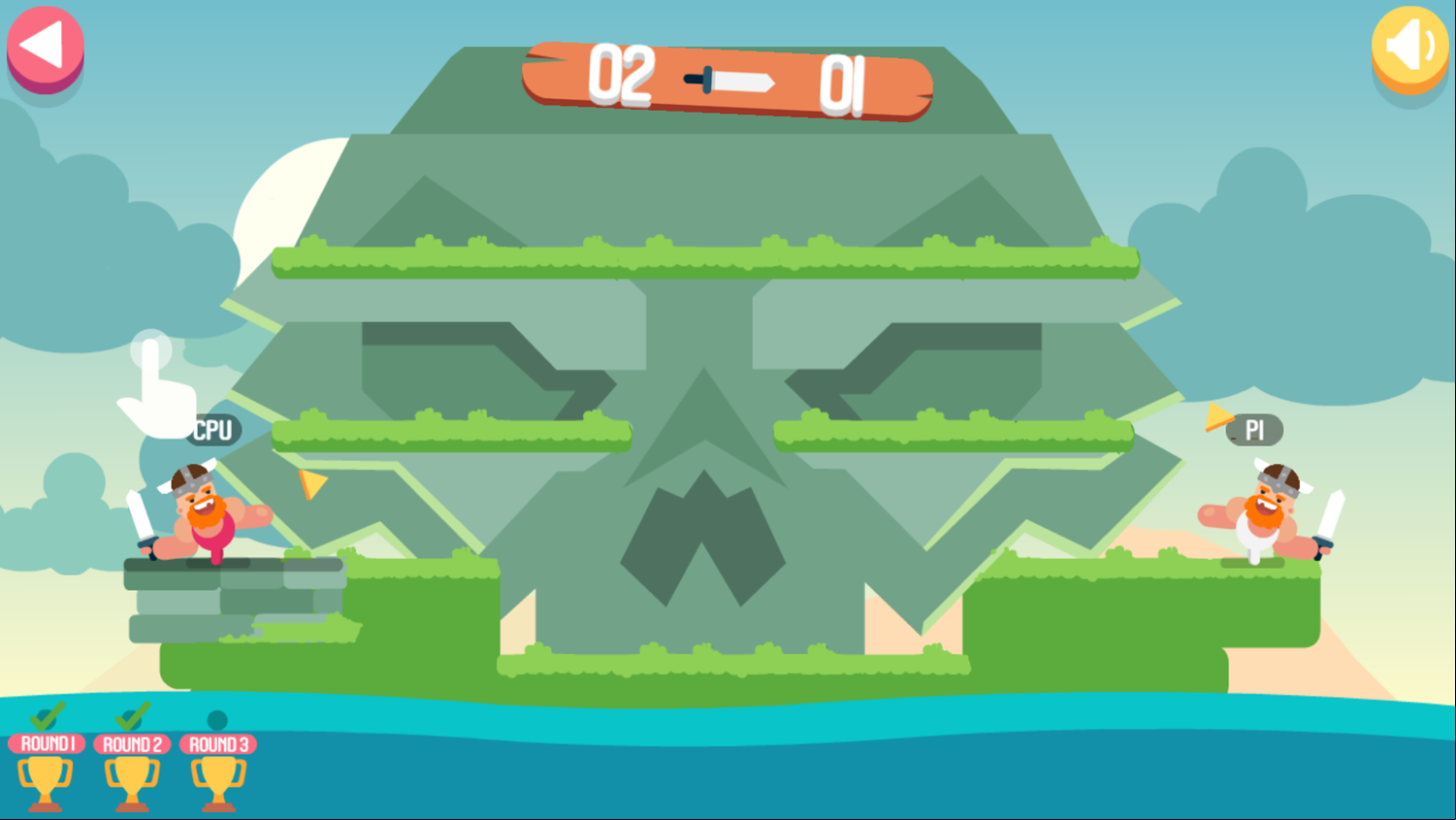 Viking Brawl Game Stage 3 Play Screenshot.