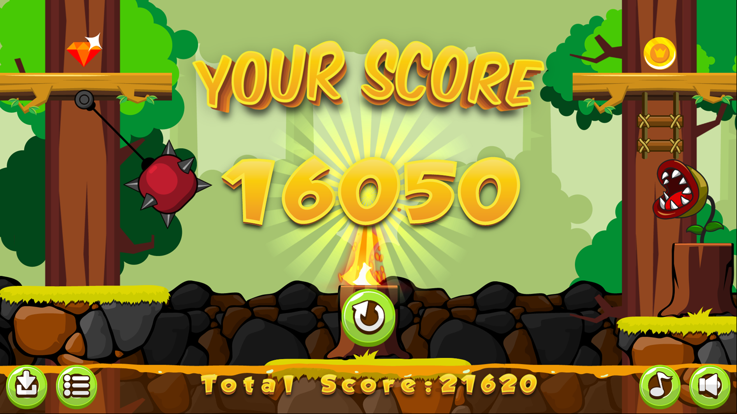 Viking Escape Game Your Score Screenshot.
