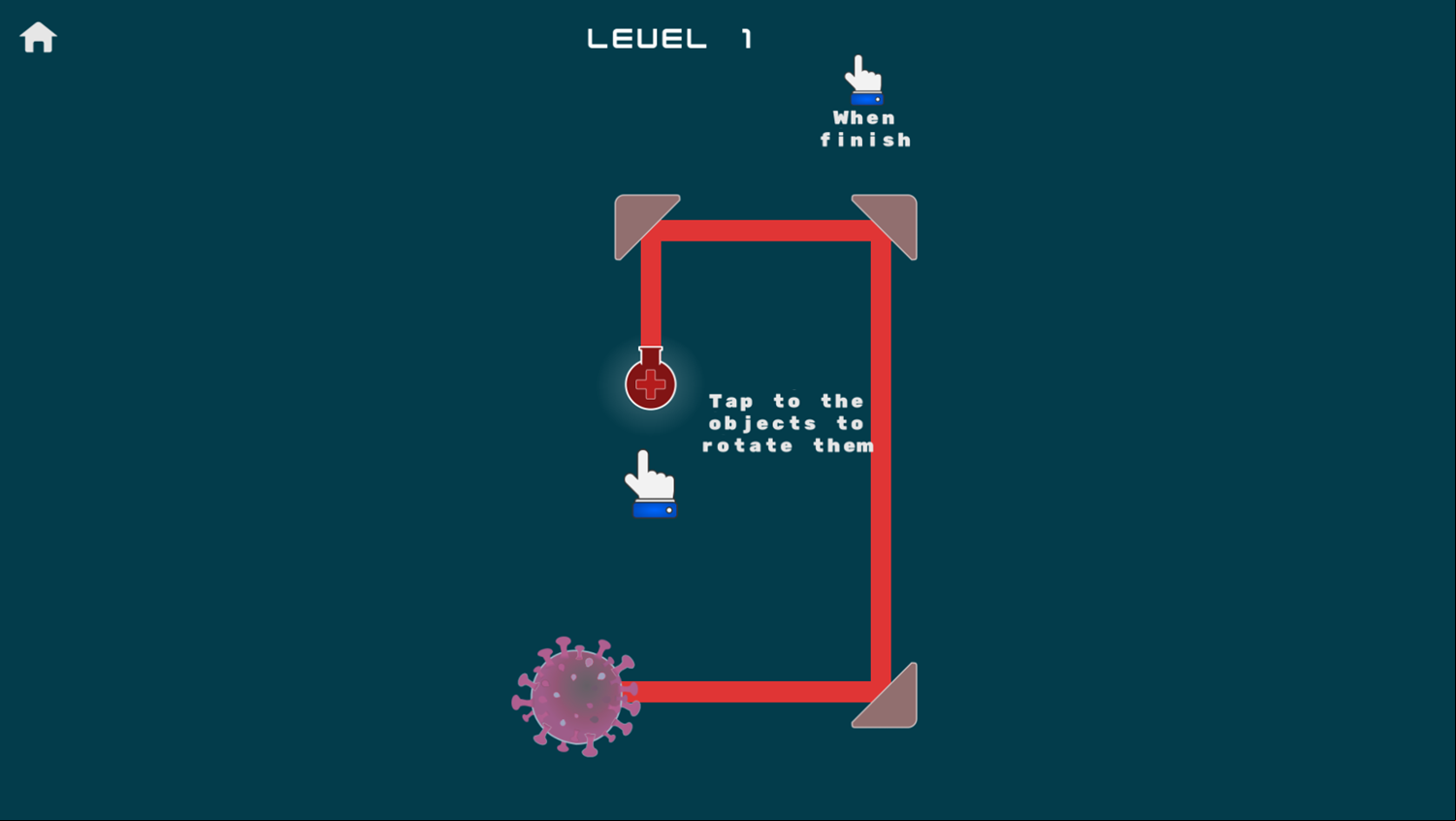 Virus Cleaner Game Level Play Screenshot.