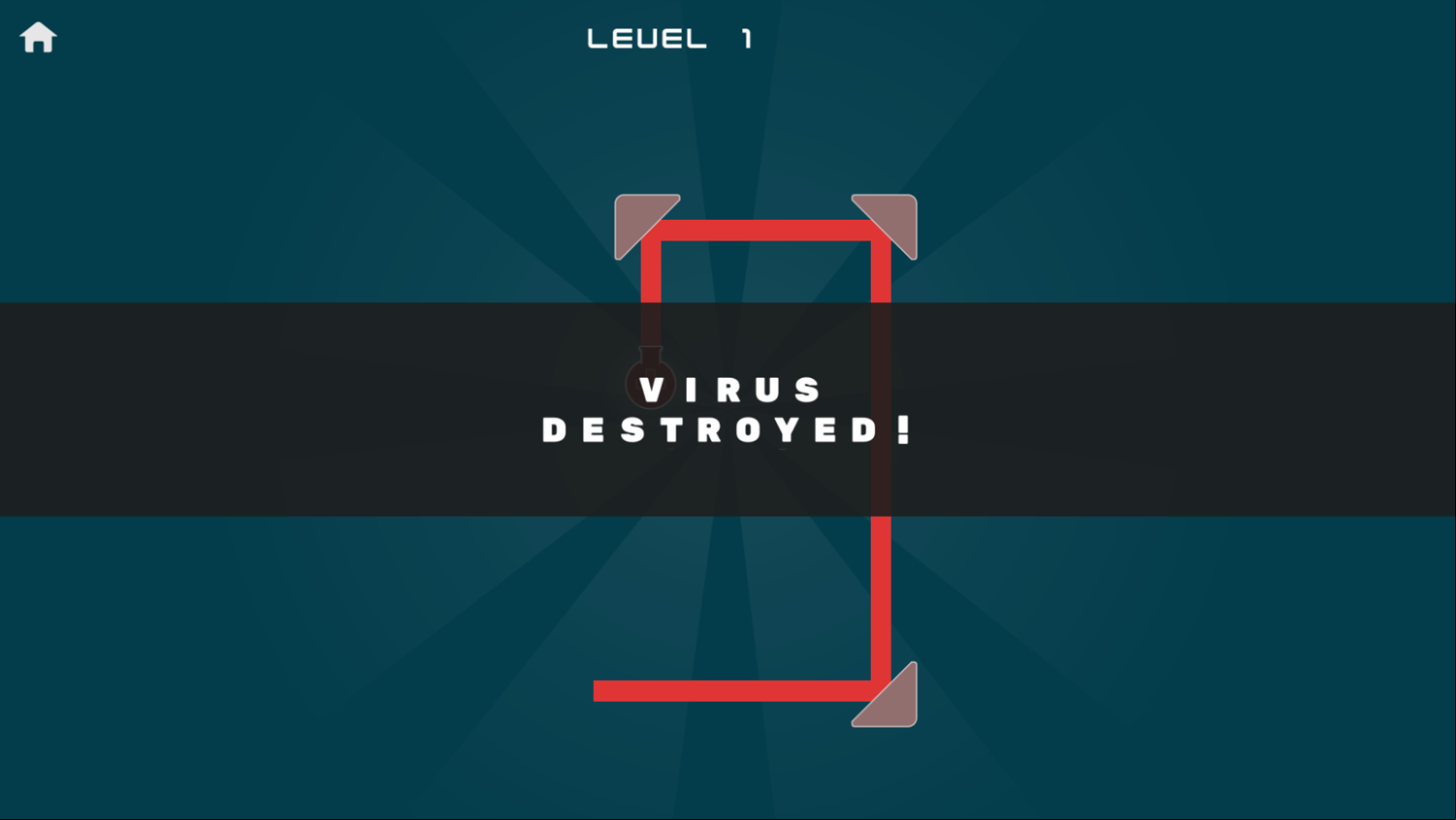 Virus Cleaner Game Virus Destroyed Screenshot.