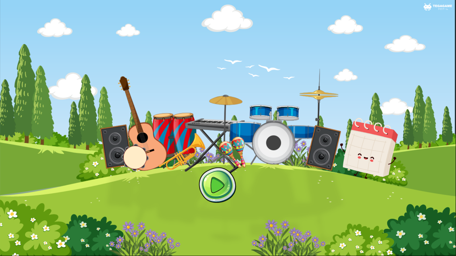 Vocabulary Music Game Welcome Screen Screenshot.