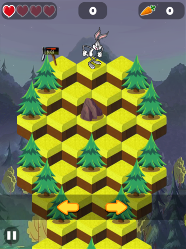 Wabbit Mountain Madness Game Start Screenshot.