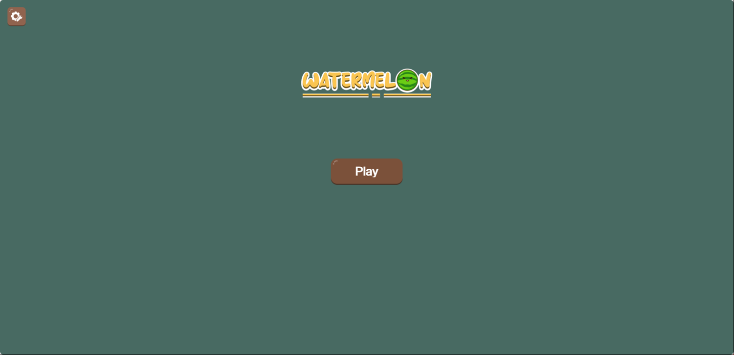 Watermelon Game Welcome Screen Screenshot.
