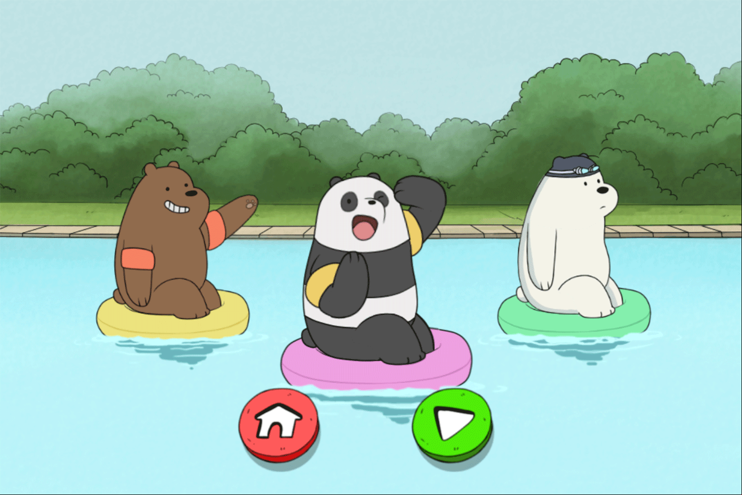 We Bare Bears Beary Rapids Character Select Screenshot.