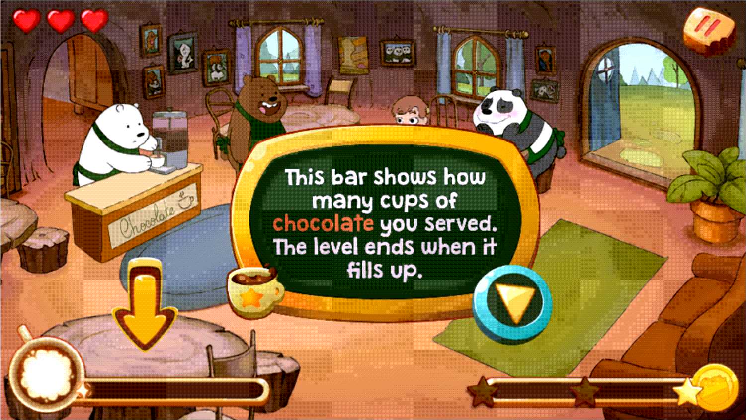 We Bare Bears Chocolate Artist Level Progress Screenshot.