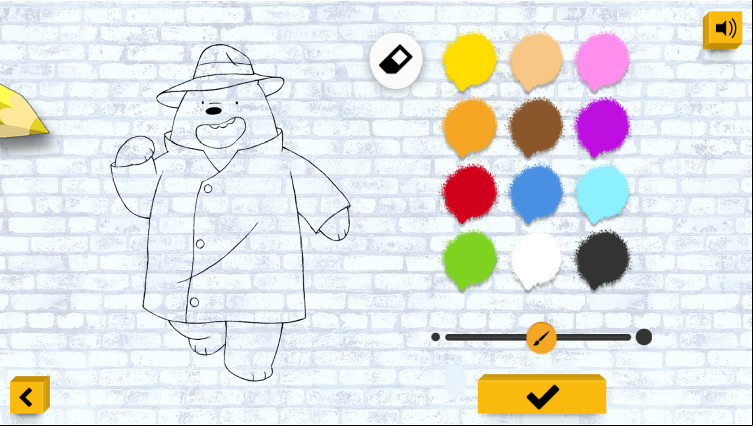We Bare Bears Color In Game Blank Artwork Screenshot.