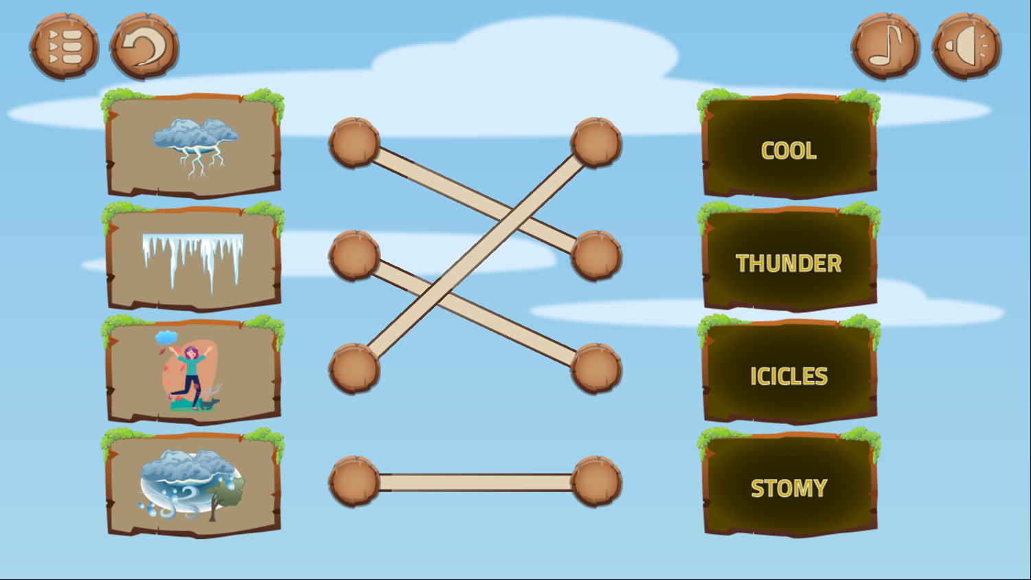 Weather Wits Game Level Complete Screenshot.