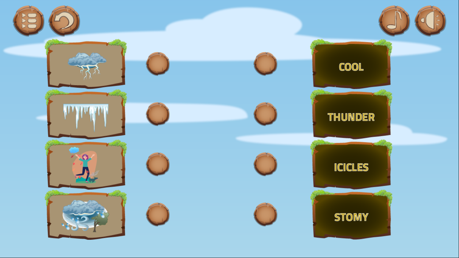 Weather Wits Game Level Start Screenshot.