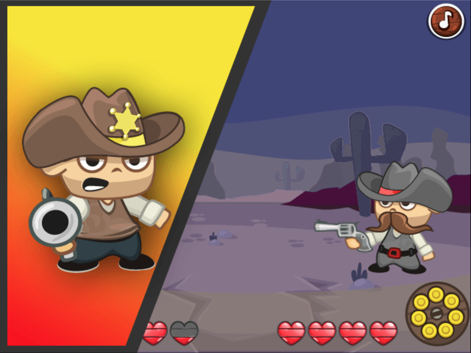 Wild West Shootout Game Shooting Cutscene Screenshot.
