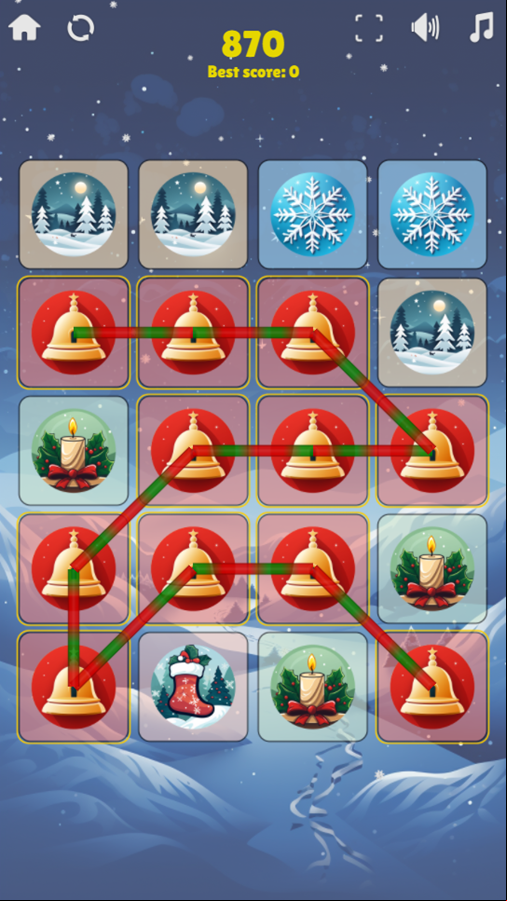 Winter Wonder Symbol Merge Game Progress Screenshot.