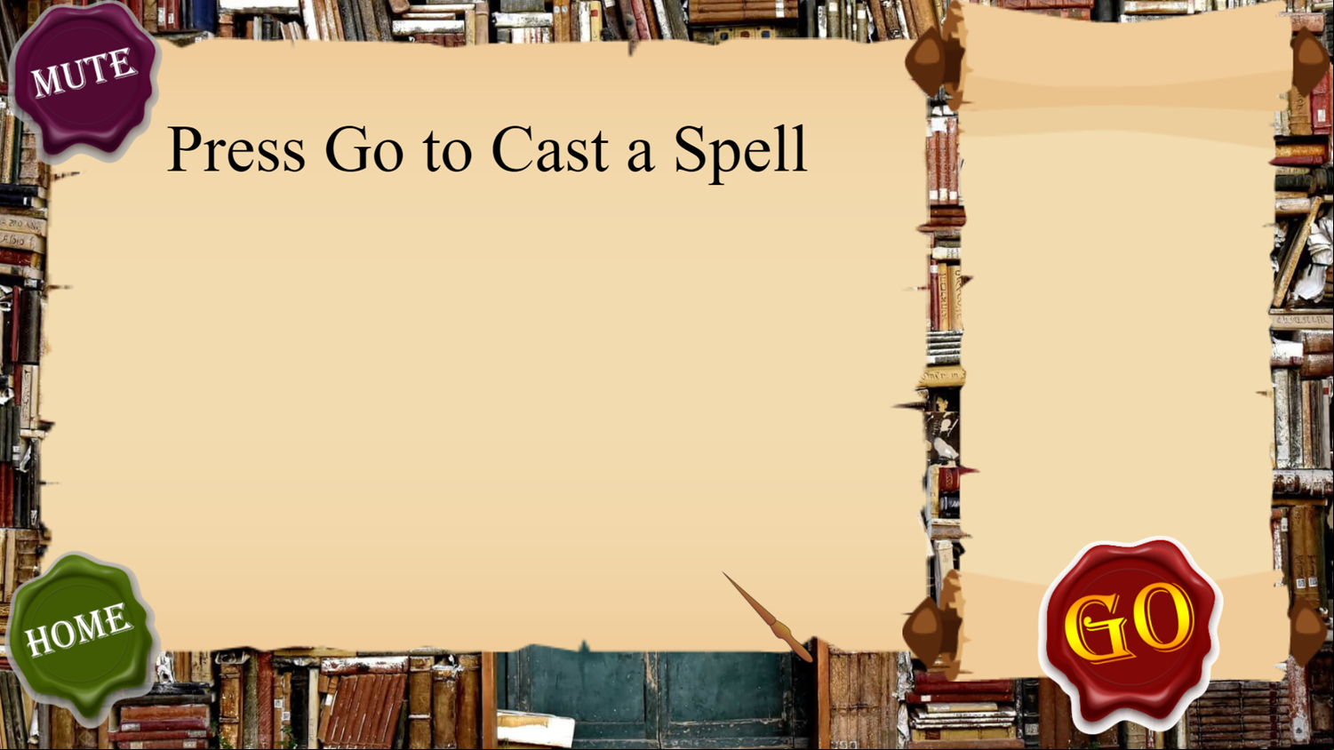 Wizard Name Generator Game Start Screenshot.