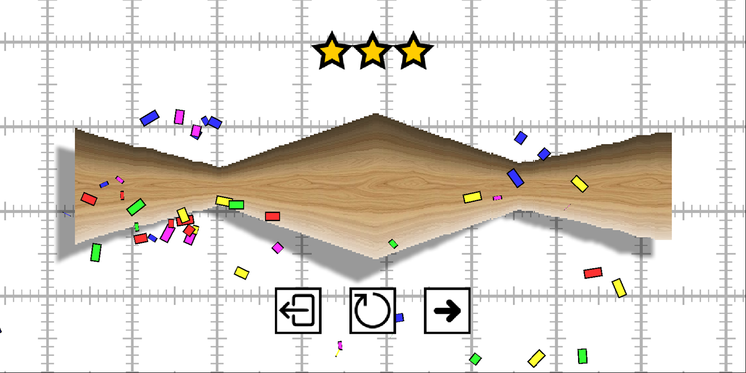 Wood Turning Game Level Complete Screenshot.