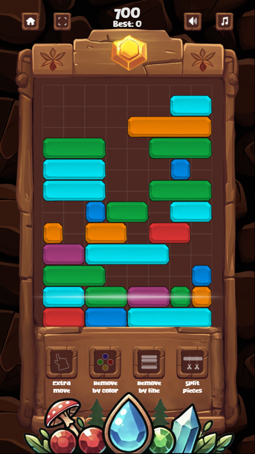 Woodland Slide Game Level Progress Screenshot.