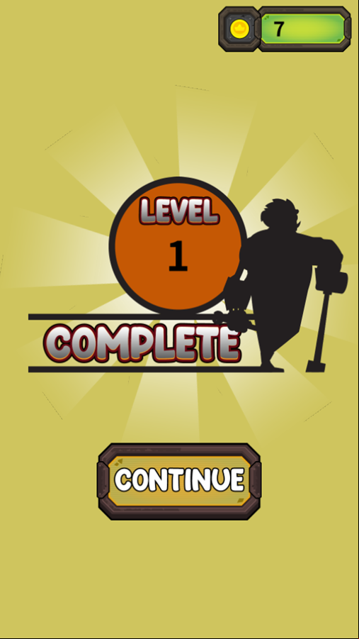 Word Factory Game Level Complete Screenshot.