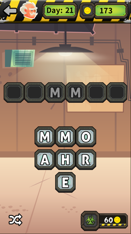 Word Factory Game Next Level Screenshot.