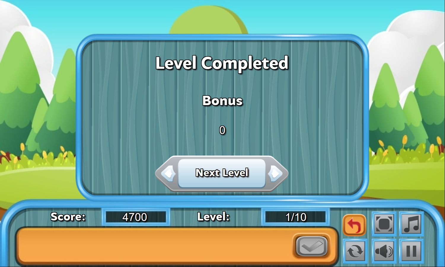 Word Mahjong Game Level Completed Screenshot.