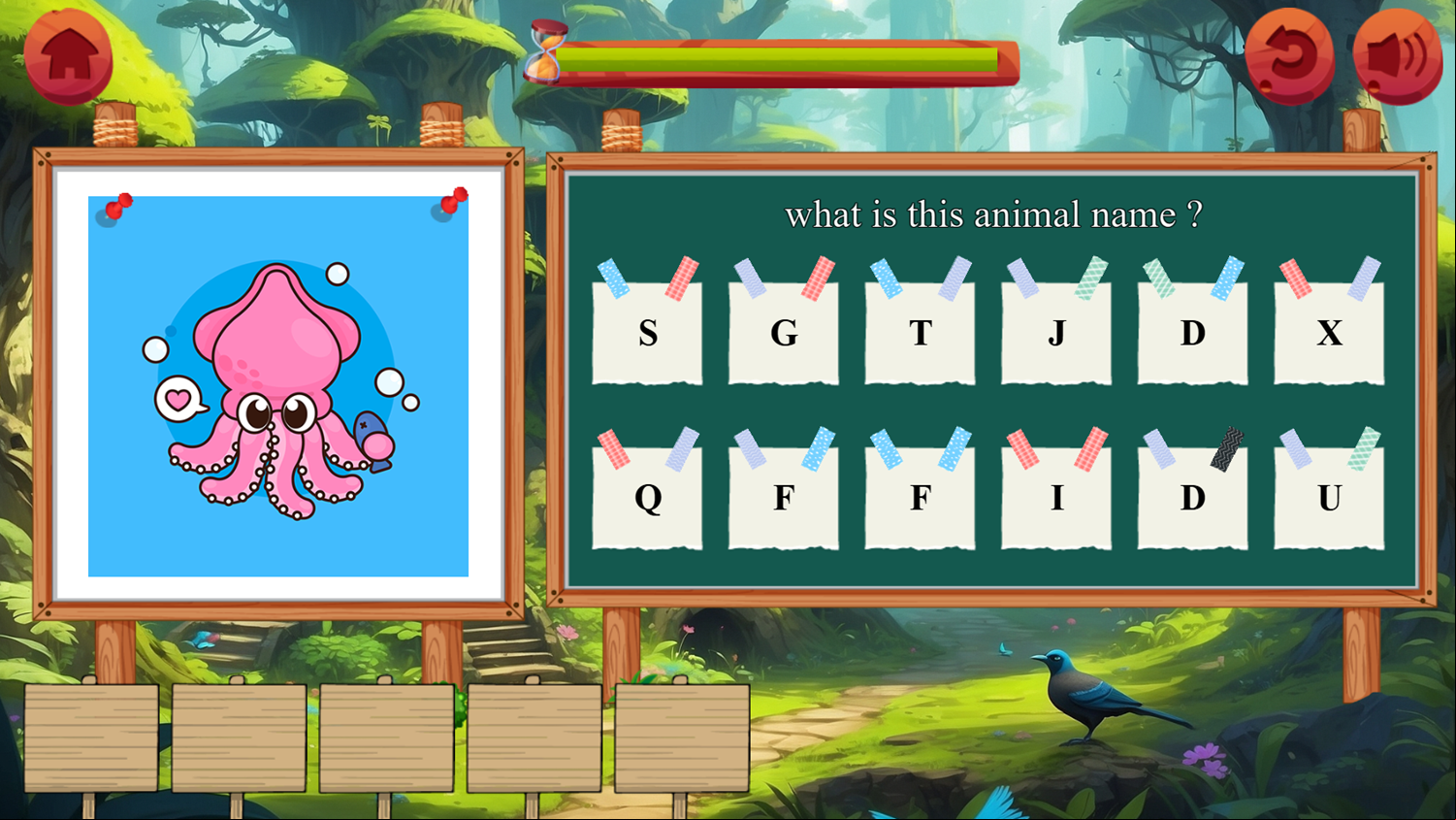 Word Matching Game Question Screenshot.