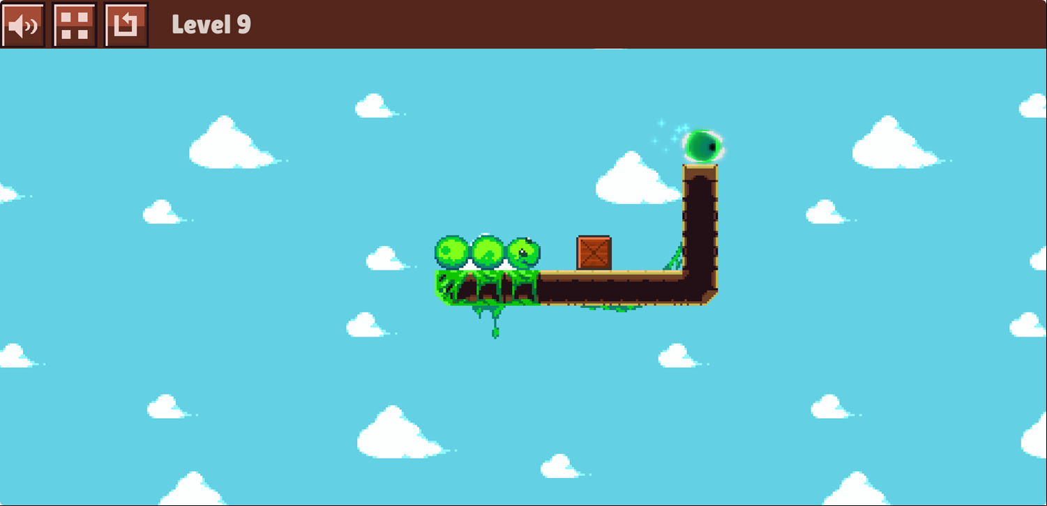 Worm Hole Game Level With a Box Screenshot.