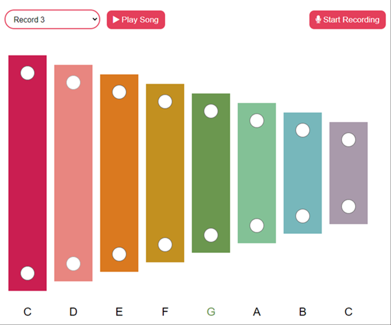 Xylophone Tapping a Key Screenshot.