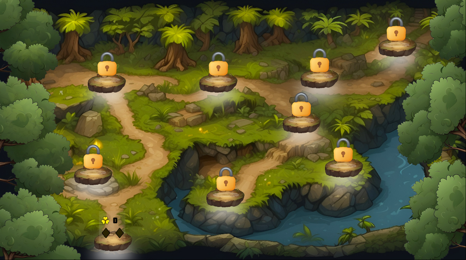 Zenifer Adventure Game Level Select Screenshot.