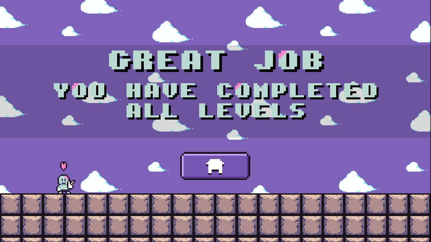 Zombie Adventure Game Beat Screen Screenshot.
