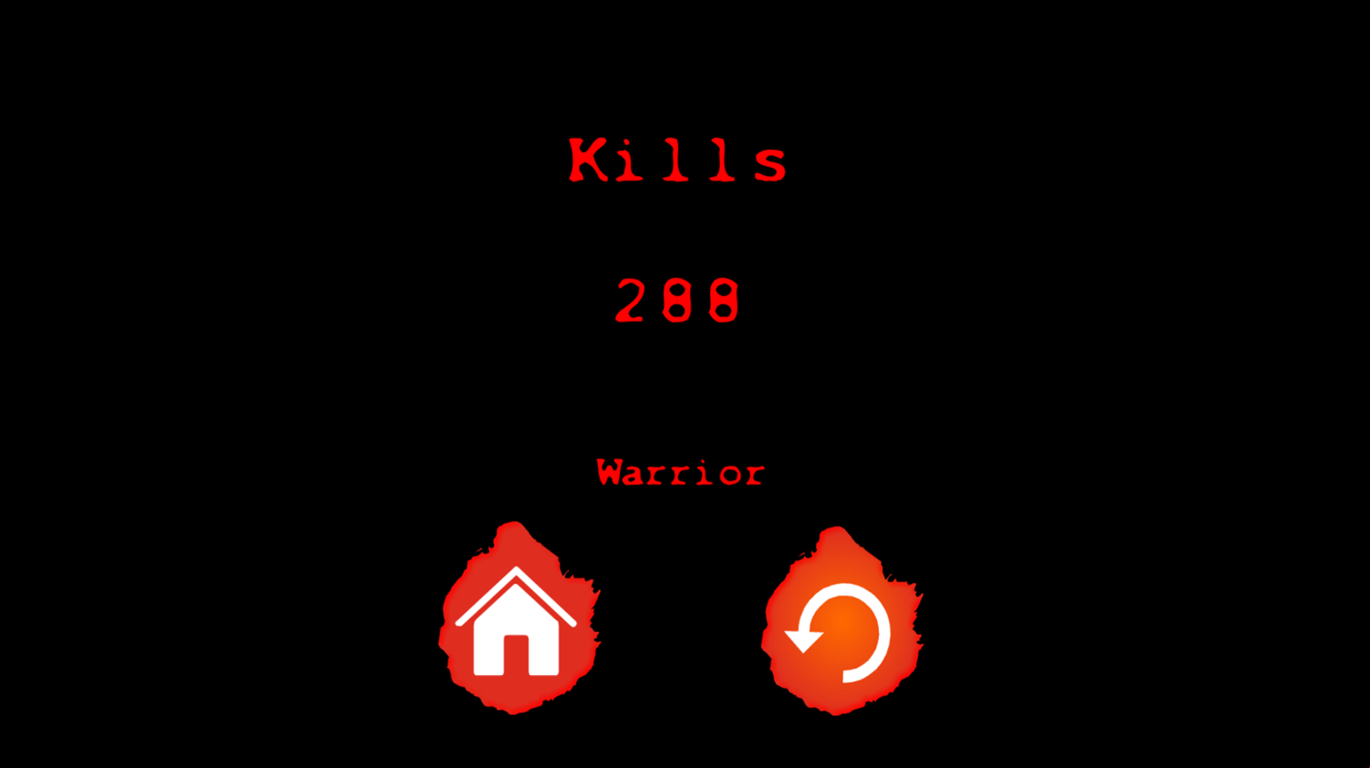 Zombie Defense Game Over Screenshot.