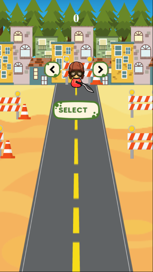 Zombie Pang Game Select Character Screenshot.
