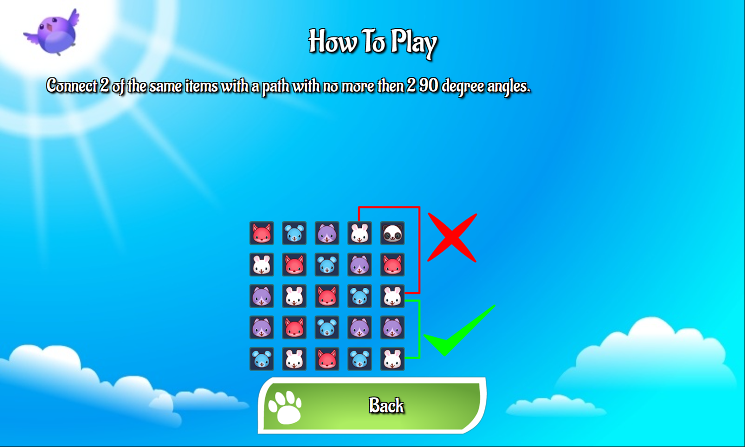 Zoobies Connect Game How To Play Screenshot.